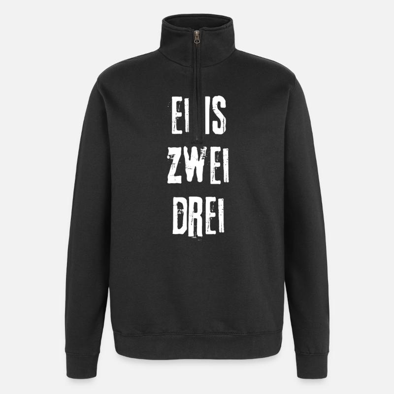 One Two Three Vertical Skirt - Quarter-Zip Sweatshirt - black