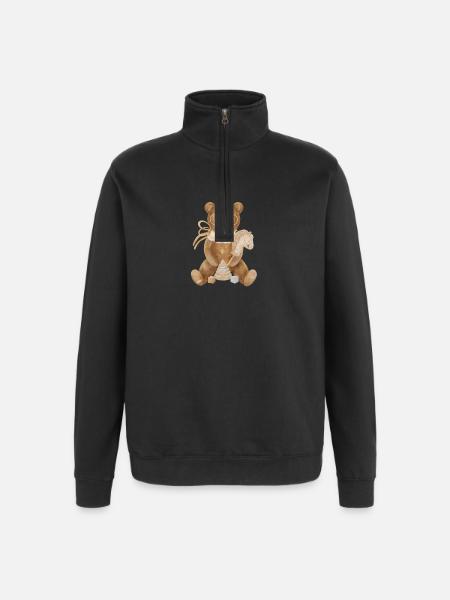 Teddy Bear Birthday Party - Quarter-Zip Sweatshirt - black