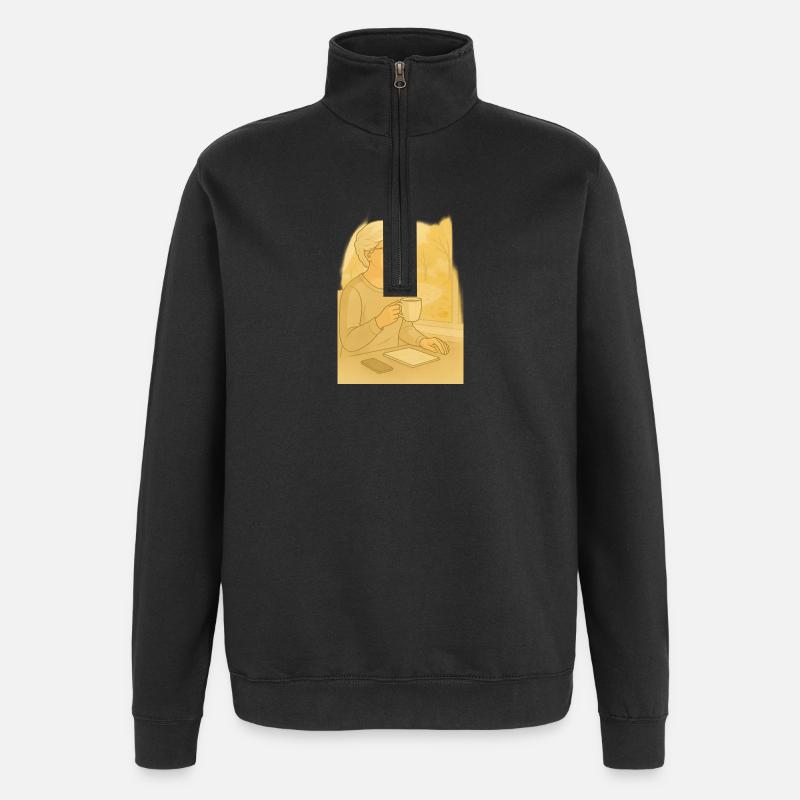 Oma Karin - Quarter-Zip-Sweatshirt - Schwarz