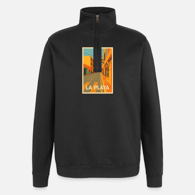 Playa de La Calera - Sweat à zip 1/4 - noir