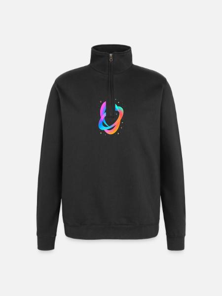 Future Fusion – Neon Flow Vibes - Quarter-Zip Sweatshirt - black
