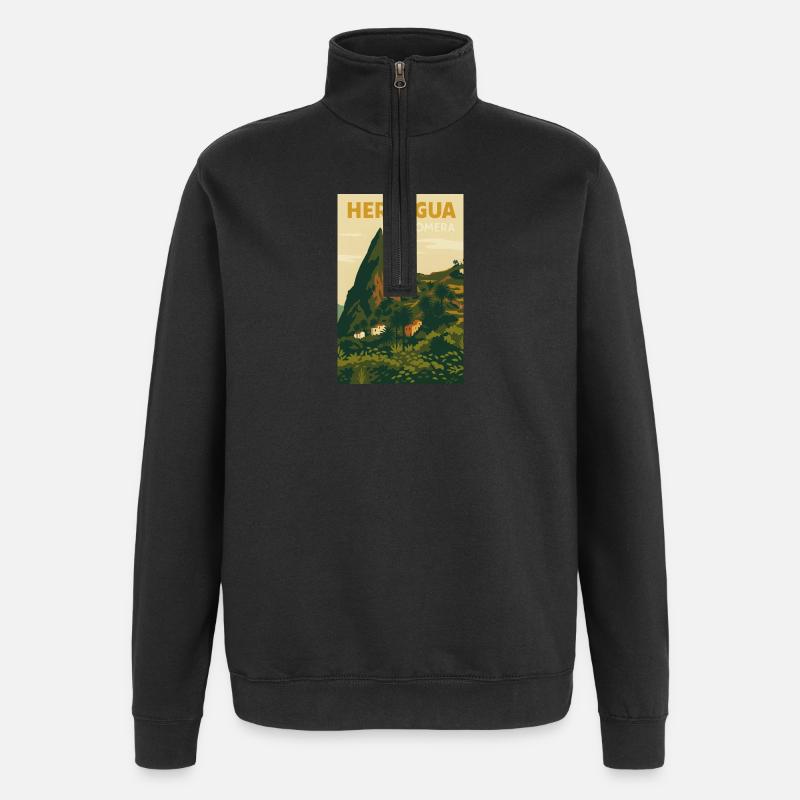 Hermigua - Sweat à zip 1/4 - noir