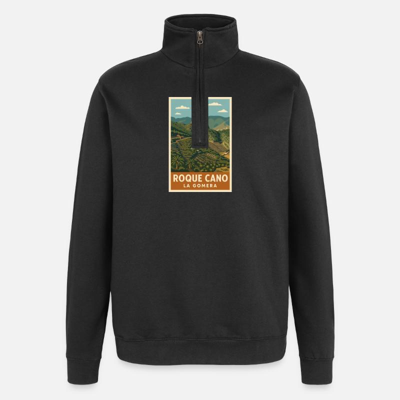 Roque Cano La Gomera - Sweat à zip 1/4 - noir