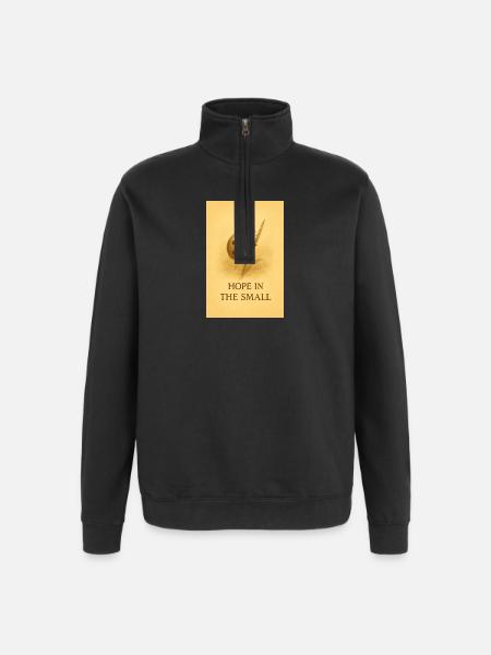Hope in the Small - Quarter-Zip Sweatshirt - black