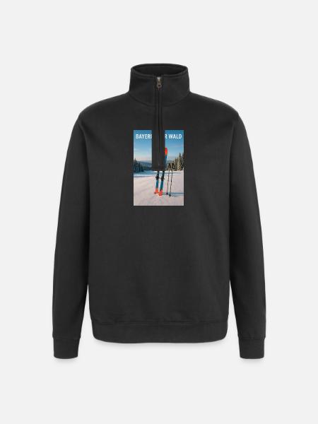 Bavarian Forest Skiing Experience - Quarter-Zip Sweatshirt - black