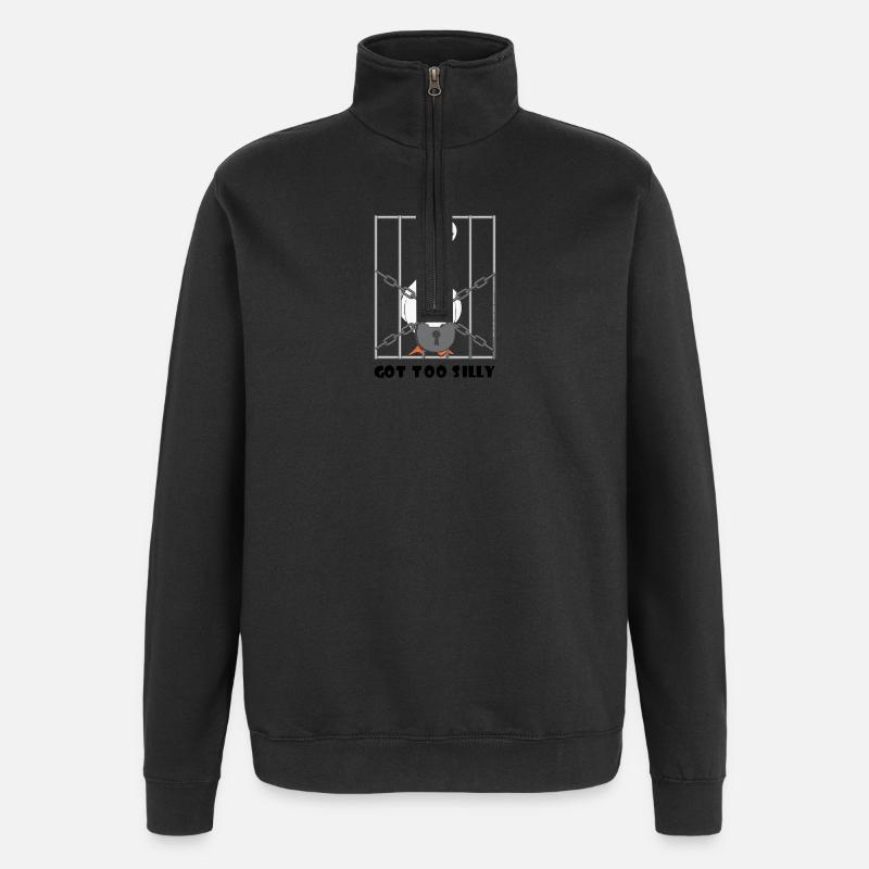 Goose – Wurde zu albern - Quarter-Zip-Sweatshirt - Schwarz