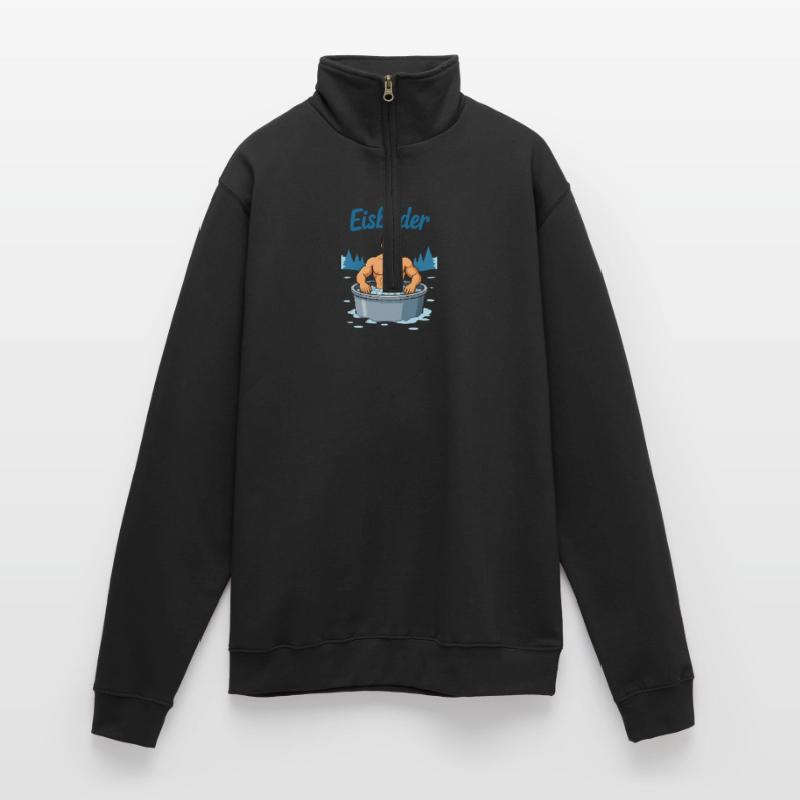 Eisbader Muskelmann im Eisbad Quarter-Zip Sweatshirt