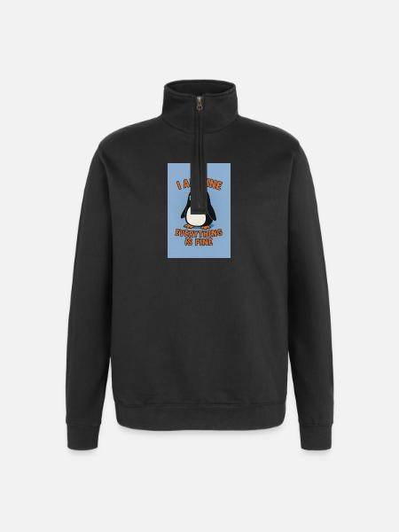Money Wine Everything Is Good - Quarter-Zip Sweatshirt - black