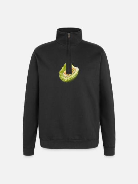 Lettuce Sushi Wrap - Quarter-Zip Sweatshirt - black
