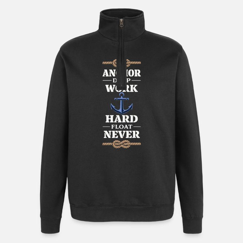 Seemannschaftsgeschenk Für Deckhand Ocean Work - Quarter-Zip-Sweatshirt - Schwarz