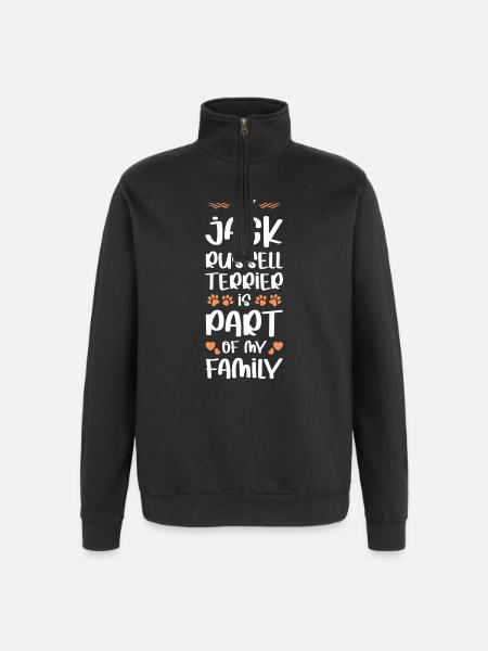 My Jack Russell Family - Quarter-Zip Sweatshirt - black