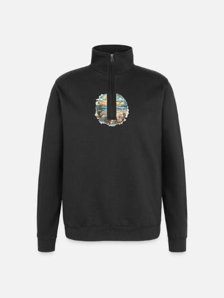 Beach Dream - Quarter-Zip Sweatshirt - black