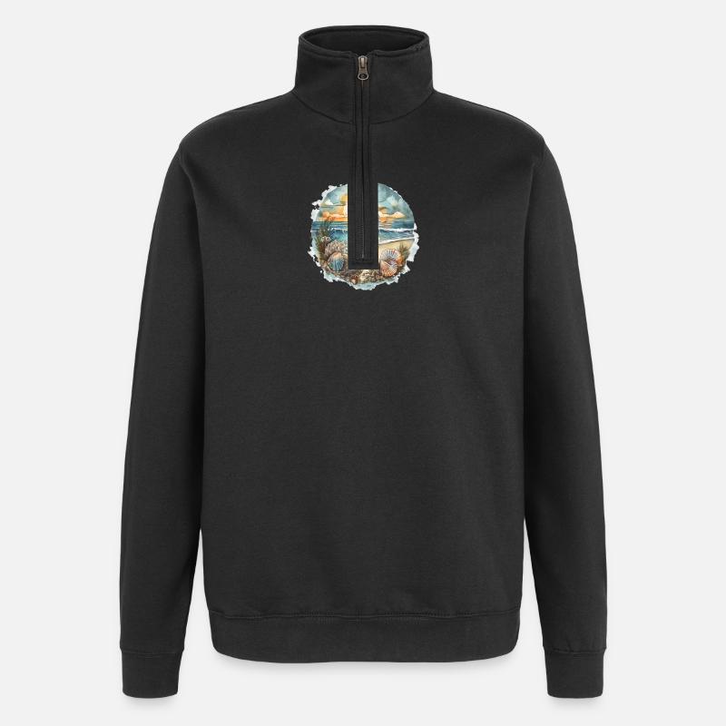 Beach Dream - Quarter-Zip Sweatshirt - black