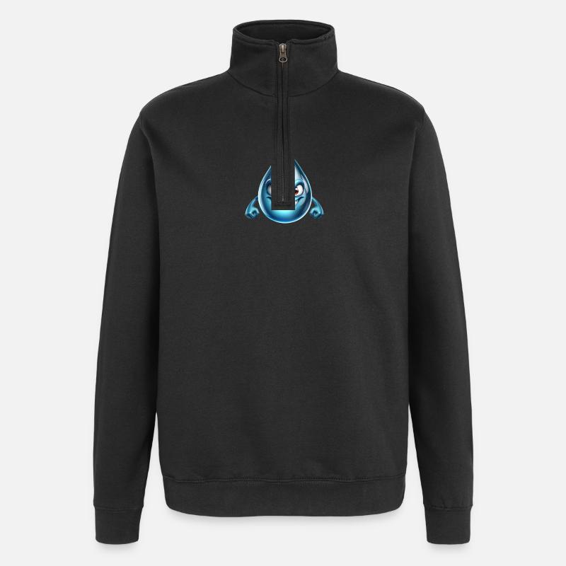 Goutte d’eau désagréable - Sweat à zip 1/4 - noir