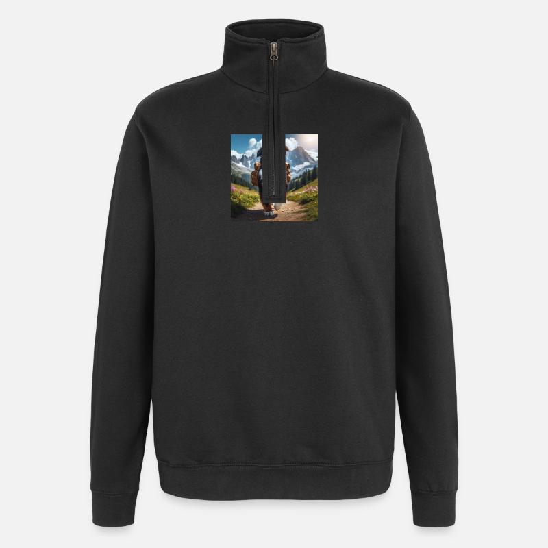 Bouvier bernois - Sweat à zip 1/4 - noir