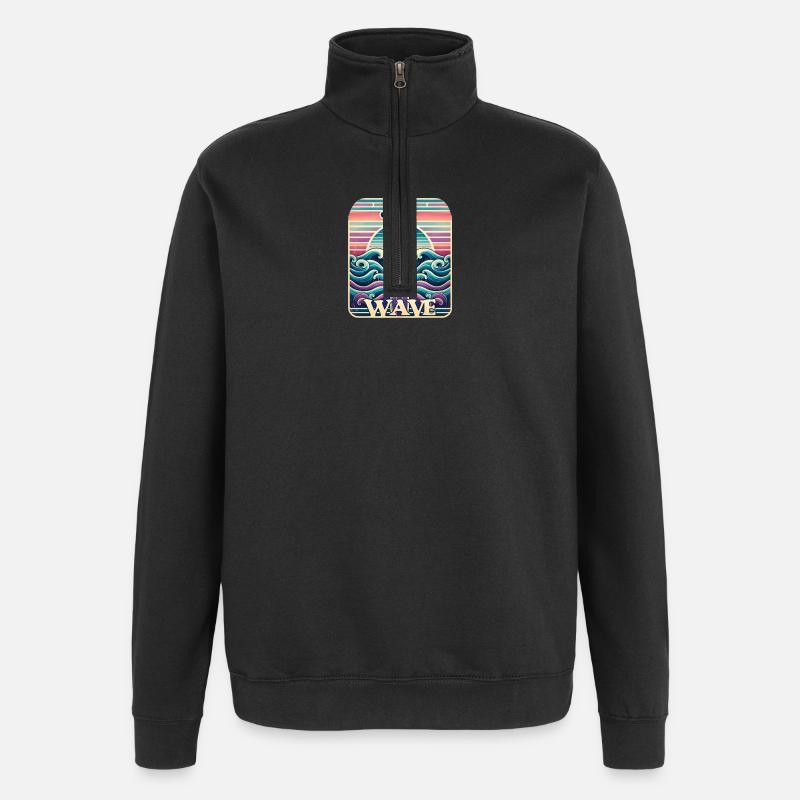 Ridethewave - Quarter-Zip Sweatshirt - black