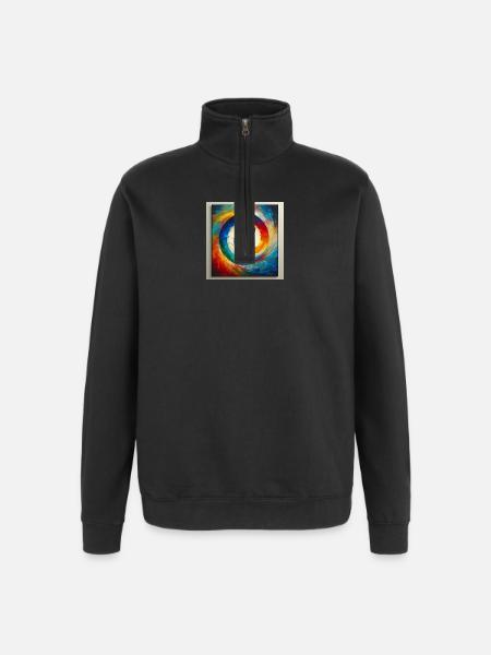 Symbol 6 - Quarter-Zip Sweatshirt - black