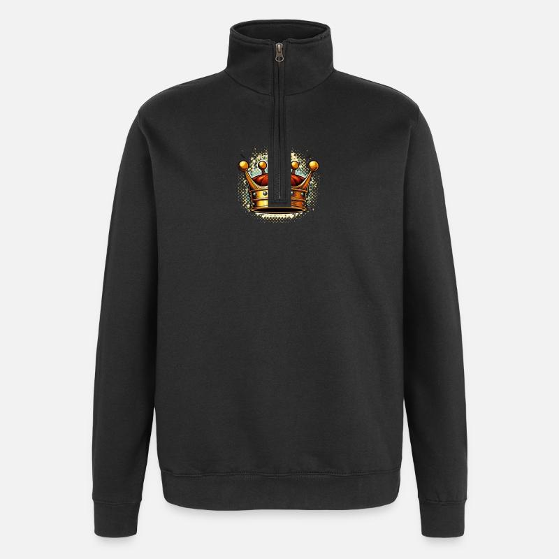 Très grand lit 1 - Sweat à zip 1/4 - noir