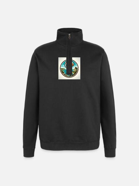 Mallorca & Bier! - Quarter-Zip-Sweatshirt - Schwarz