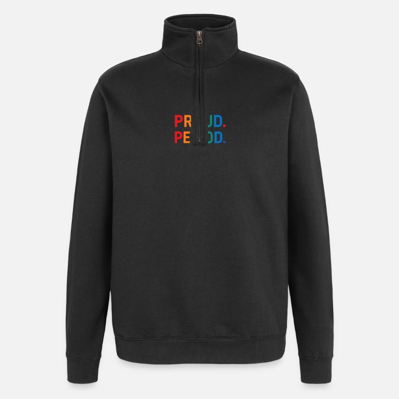Fier. Période. - Sweat à zip 1/4 - noir