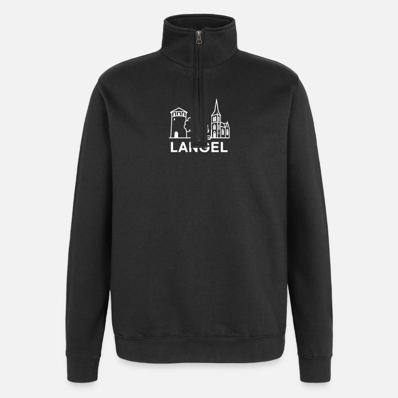 Langel City View Silhouette - Quarter-Zip Sweatshirt - black