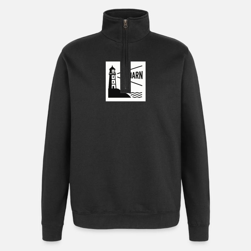 Fehmarn - Quarter-Zip Sweatshirt - black