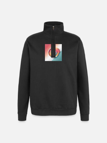 Abstract Creativity Illustration - Quarter-Zip Sweatshirt - black
