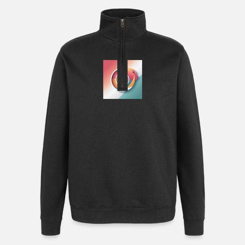 Abstract Creativity Illustration - Quarter-Zip Sweatshirt - black