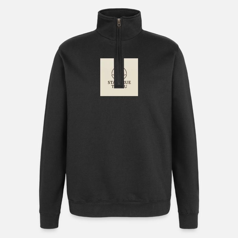 Pleine conscience et équilibre intérieur - Sweat à zip 1/4 - noir
