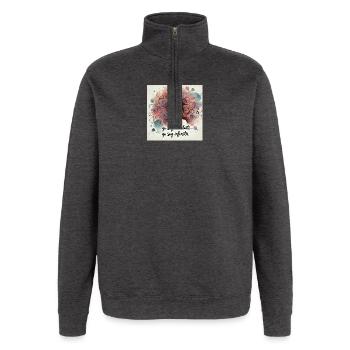 Infinita von Neus - Quarter-Zip-Sweatshirt - Anthrazit - Vorne - AI Model Female 172 light (172cm) & AI Model Male 178 dark (178cm)