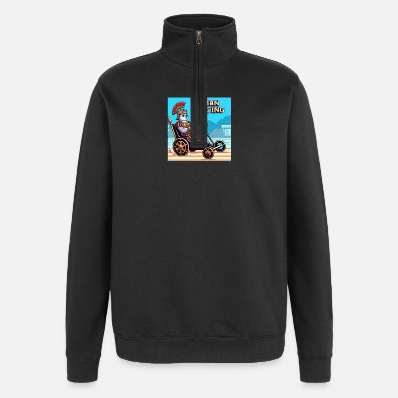 Der Lehrplan - Quarter-Zip-Sweatshirt - Schwarz