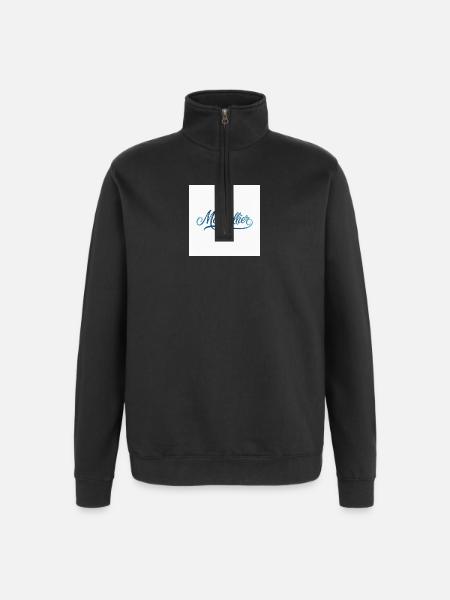 Montpellier Hand Lettering Design - Quarter-Zip Sweatshirt - black