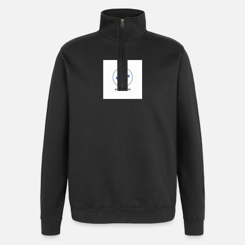 TeamETH Knoten Netzwerk - Quarter-Zip-Sweatshirt - Schwarz