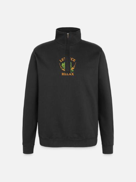 Lettuce Relax at Hamaka - Quarter-Zip Sweatshirt - black