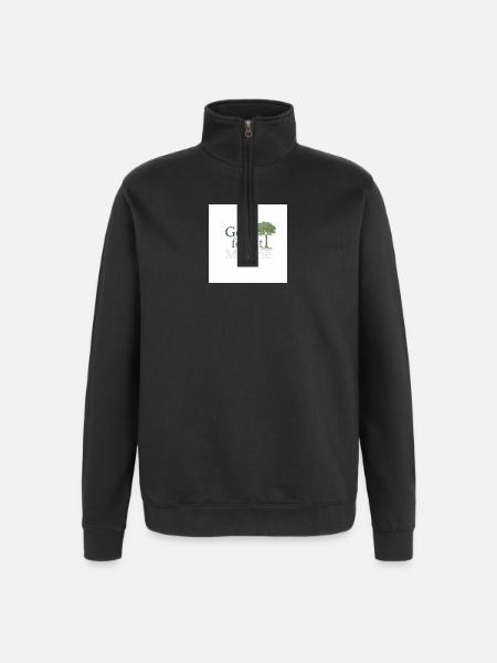 Geist formt Materie Baum - Quarter-Zip-Sweatshirt - Schwarz