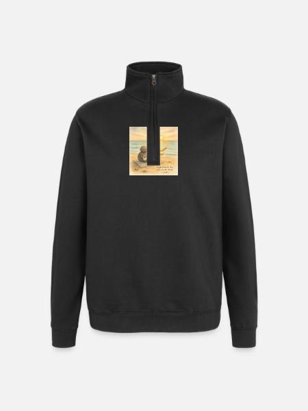 Sea Breeze Coffee Companions - Quarter-Zip Sweatshirt - black