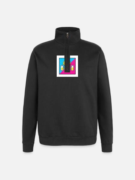 Hammock Power Saving Mode - Quarter-Zip Sweatshirt - black
