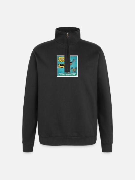 High bar for tomorrow - Quarter-Zip Sweatshirt - black