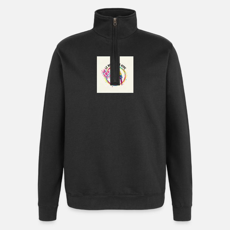 Papagei Summen - Quarter-Zip-Sweatshirt - Schwarz