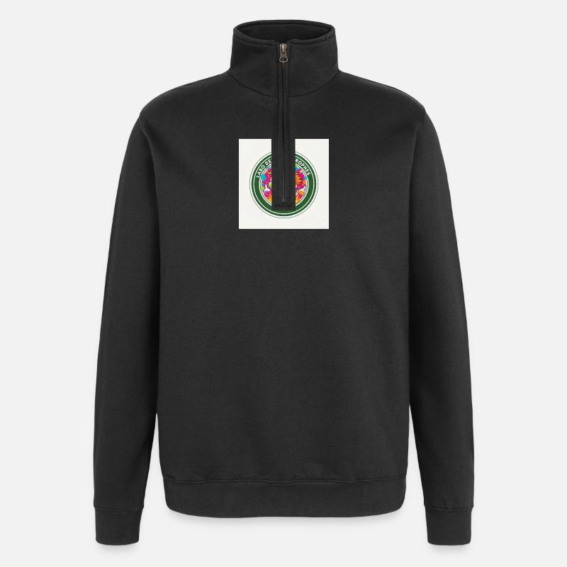 Bunte Katastrophe Labor Wissenschaftlich - Quarter-Zip-Sweatshirt - Schwarz