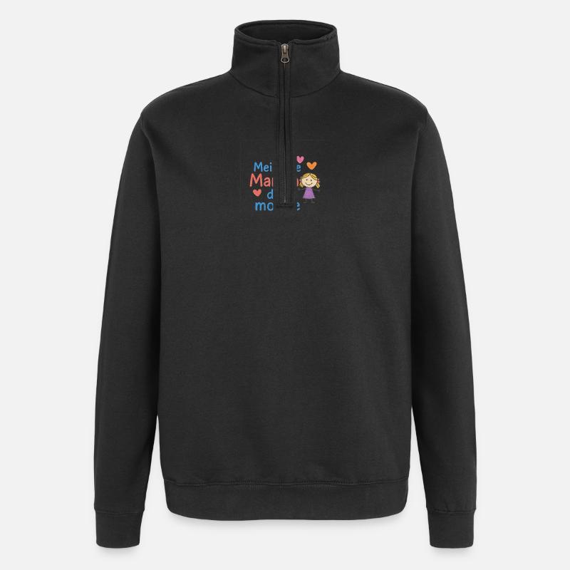 Beste Mutter der Welt - Quarter-Zip-Sweatshirt - Schwarz