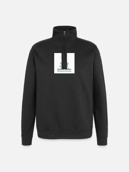 Golf & Coffee – The Perfect Swing - Quarter-Zip Sweatshirt - black
