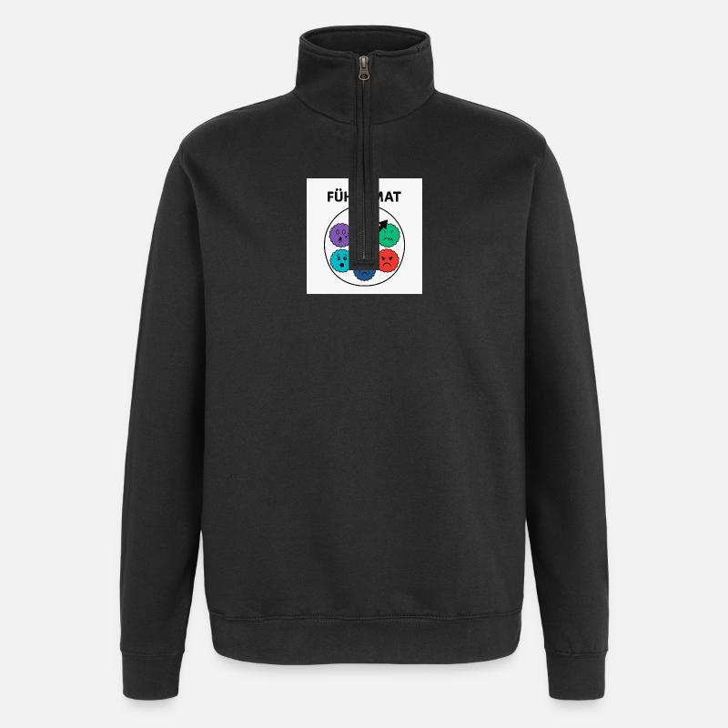 Fühlomat Stimmungsuhr - Quarter-Zip-Sweatshirt - Schwarz