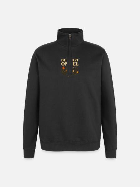 Du wirst Onkel Jubelbild - Quarter-Zip-Sweatshirt - Schwarz