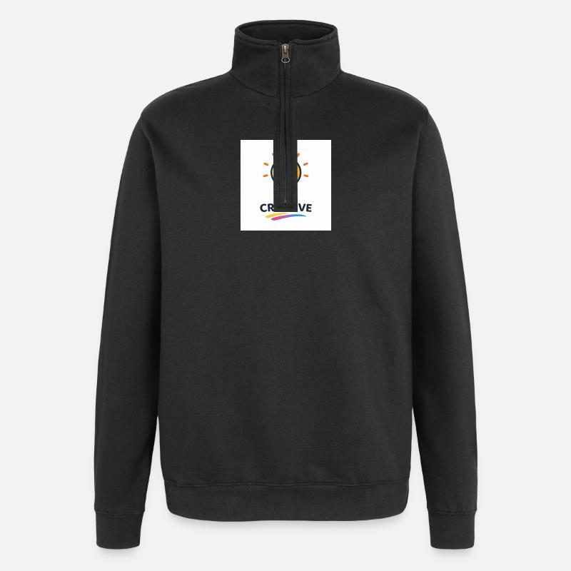 Creative flash of light design - Quarter-Zip Sweatshirt - black