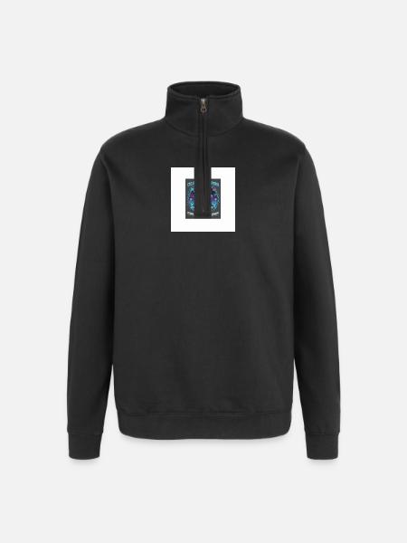 Celestial Voyager Explore Cosmos - Quarter-Zip Sweatshirt - black