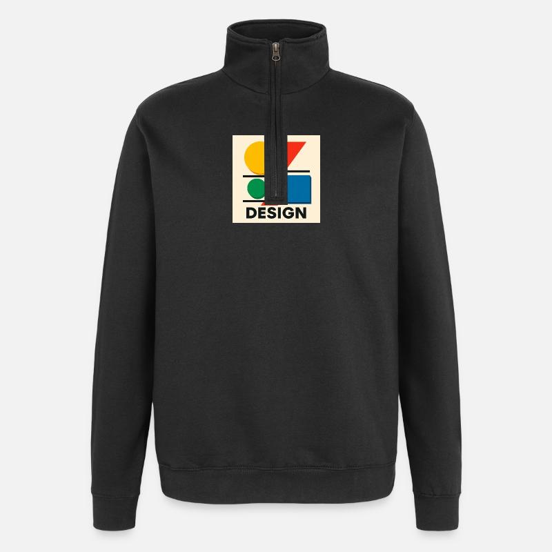 Geometrie Bauhaus Farbige Komposition - Quarter-Zip-Sweatshirt - Schwarz