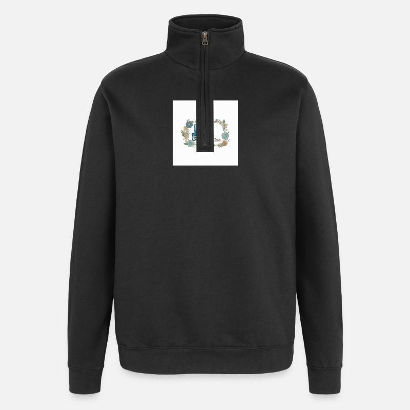 Flo Flops Tropic Logo - Quarter-Zip Sweatshirt - black