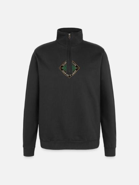 Plant Mom Life Keep It Green - Quarter-Zip Sweatshirt - black