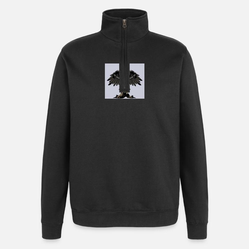 Adler - Quarter-Zip-Sweatshirt - Schwarz
